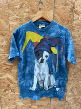 Vintage The Mountain M Blue Tie Dye Dog T-Shirt